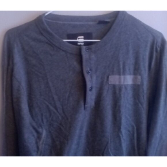 Mens G Star Raw Long Sleeve Gray Tee Shirt Small - Picture 2 of 6